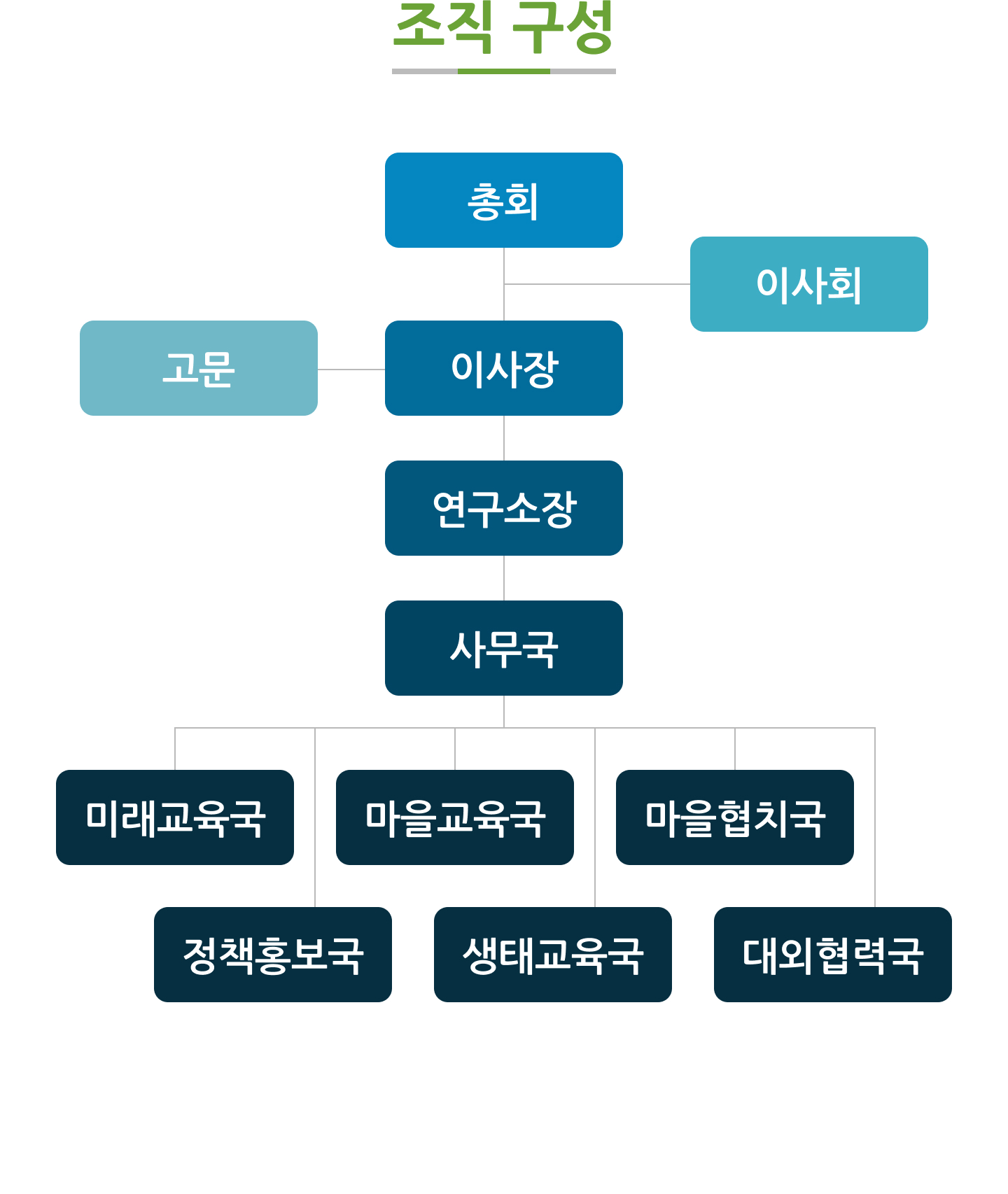 교육과 사람들 - 조직 구성